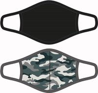 Heren mondkapje Camouflage/Zwart