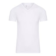 RJ PURE COLOR Heren shirt met V-Hals - Wit