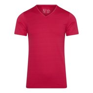 RJ PURE COLOR Heren shirt met V-Hals - Donkerrood