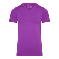 RJ PURE COLOR Heren shirt met V-Hals - Donkerroze