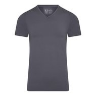 RJ PURE COLOR Heren shirt met V-Hals - Grijs