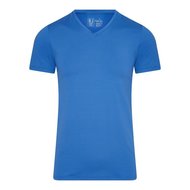 RJ PURE COLOR Heren shirt met V-Hals - Koningsblauw