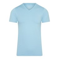 RJ PURE COLOR Heren shirt met V-Hals - Lichtblauw