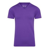 RJ PURE COLOR Heren shirt met V-Hals - Paars