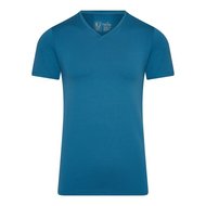 RJ PURE COLOR Heren shirt met V-Hals - Petrol