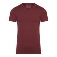RJ PURE COLOR Heren shirt met V-Hals - Port