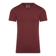 RJ PURE COLOR Heren shirt met V-Hals - Port