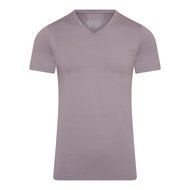 RJ PURE COLOR Heren shirt met V-Hals - Taupe