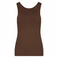 RJ Bodywear pure color dames hemd 32-013 - Espresso