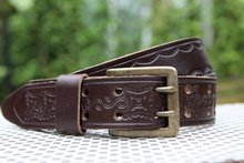 Lederen unisex riem