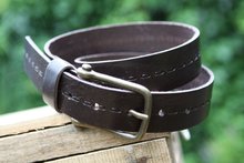 Lederen unisex riem