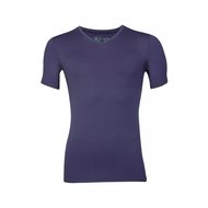 RJ PURE COLOR Heren shirt met V-Hals - Donkerblauw